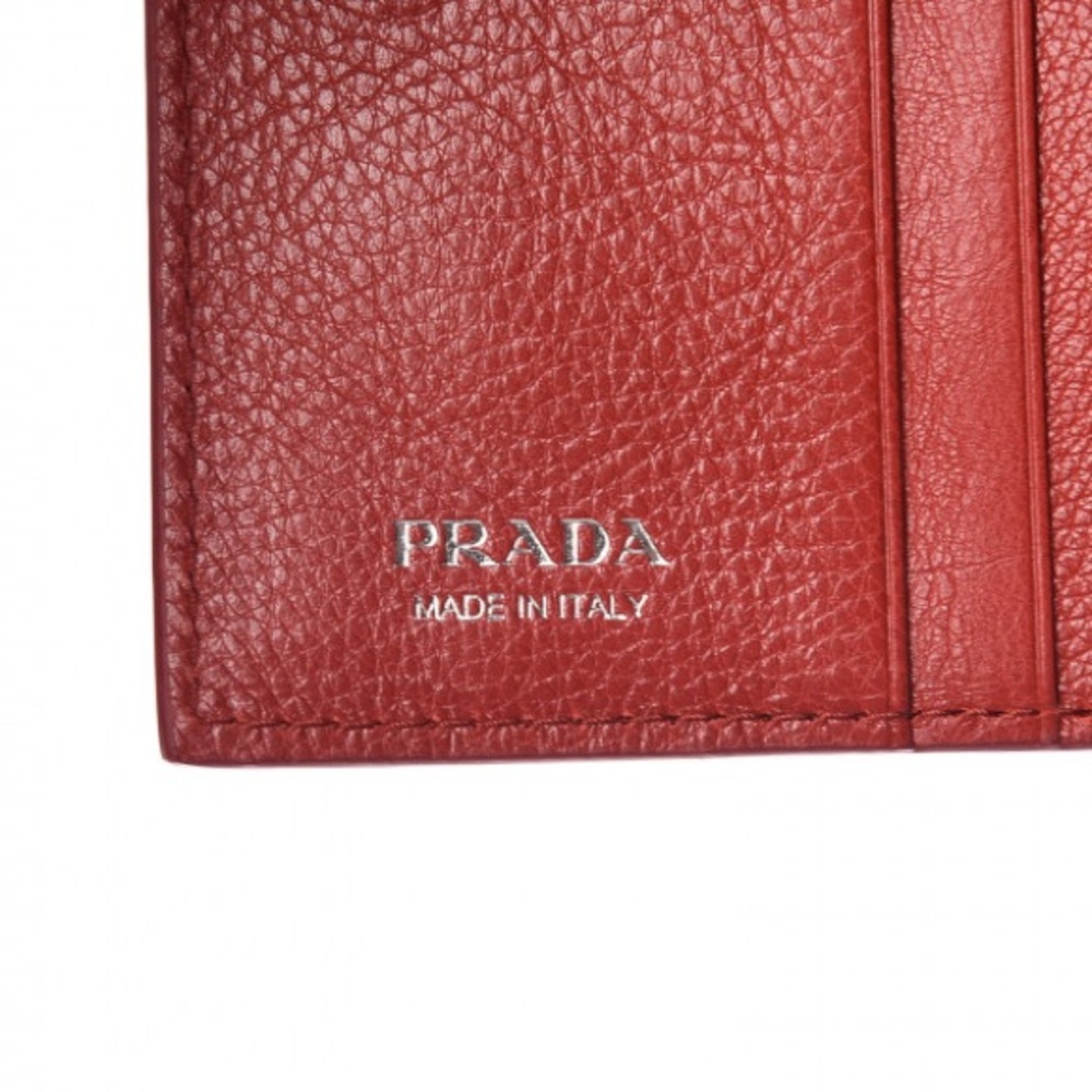 Prada Red Leather Compact Wallet - Picture 3 of 6